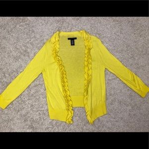 Yellow cardigan